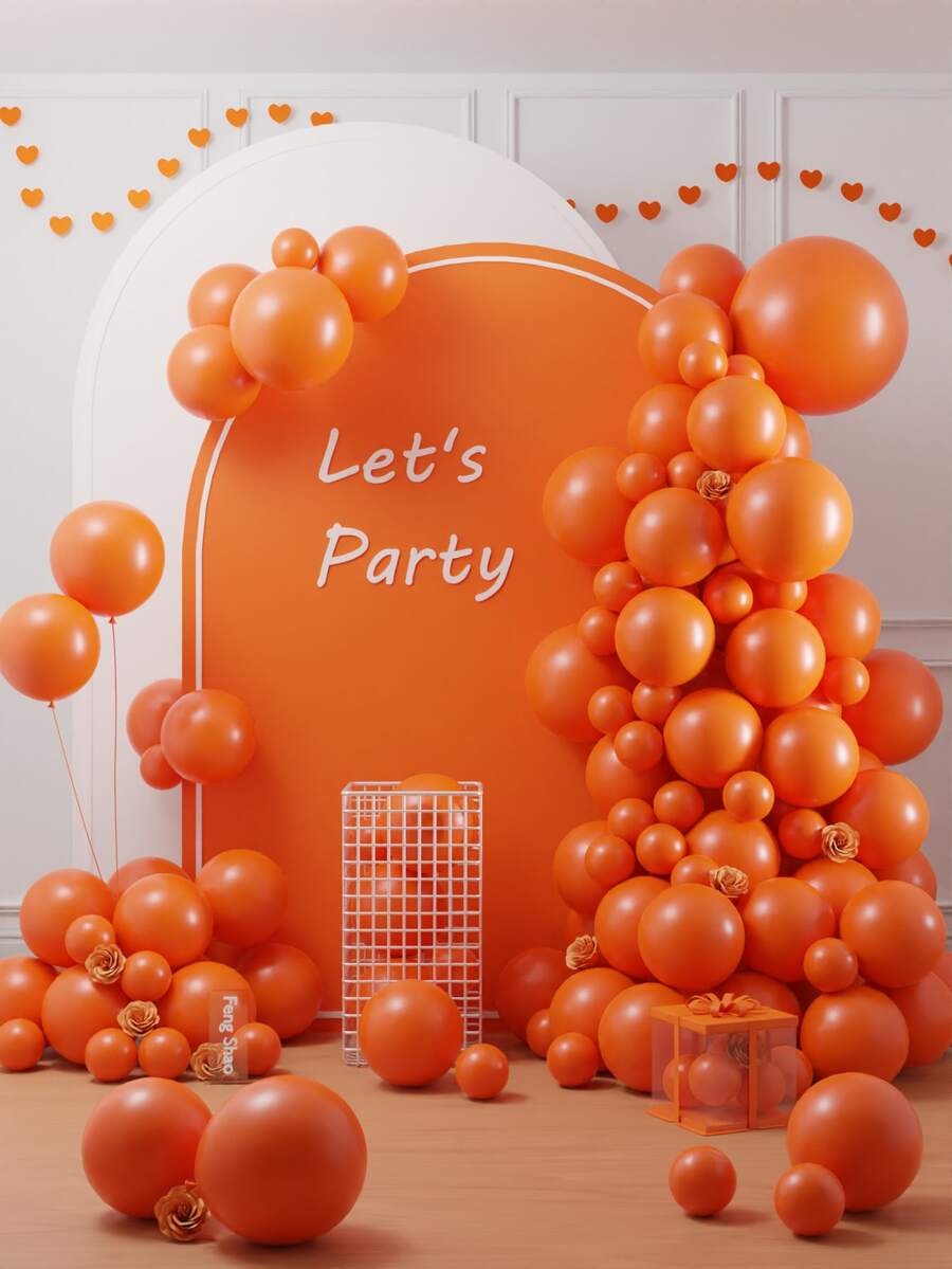 124/60/10 piezas Juego de arco de globos naranja, globos de látex naranja de 18/12/10/5 pulgadas, guirnalda de globos de tamaños surtidos, adecuado para ceremonia de graduación, otoño, fiesta de cumpleaños con tema tropical, boda, baby shower, revelación de género, decoración de fiesta de Halloween