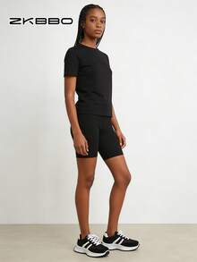 ZKBBO 女士休闲运动鞋，多功能步行鞋，轻便舒适，四季皆宜，适合 CrossFit 训练，复古健身跑步鞋 - 黑色 - 查看 2