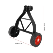 1 Set Replacement Wheels For Lawn Mower, Lawn Mower Mounting Bracket, Fits Small To Medium Handheld Lawn Mowers, Boxed, Battery-Free - Black - View 9