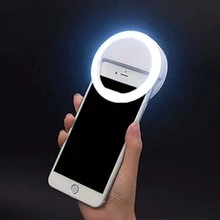 1pc White/Pink/Black Portable LED Selfie Ring Light, Can Be Used As Vanity Light, Makeup Light, Christmas Light, USB Rechargeable, 3 Lighting Modes, Portable Lighting, Beautifying Halo Light, Live Streaming Clip Lamp, Suitable For Live Streaming, Video Conferencing Lighting, Photography, Exquisite Gift, Can Be Used For Manicure, Eyelash Extension, Tattoo And Skin Care, Touch Button Control, Room Decor, Outdoor Camping Lighting, 150mAh Battery - Multicolor - View 3