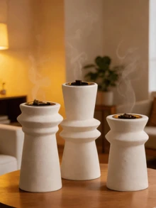 創意燈塔造型室內香薰爐 (1件/套)，中東風情齋月風格，清新優雅樹脂香薰爐，阻燃香薰盒，家居裝飾，房間裝飾，瑜伽室，露營，花園，露台，經典燭光晚餐照明，裝飾品 - 彩色 - 查看 1