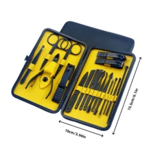 1 Set de Kit de Cuidado Profesional de Manicura y Pedicura, que incluye Herramientas de Cuidado Facial, de Uñas, de Pies y de Cuidado Facial - Multicolor - Ver 16