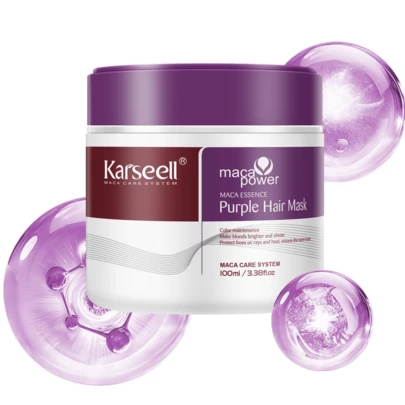  KARSEELL Professional Violet Hair Mask 100ml Is A Toning, Anti-Yellow And Anti-Orange Formula Designed To Neutralize Warm Tones In Bleached Blonde Hair With Platinum Balayage Highlights And Gray Hair. Enriched With Hydrolyzed Collagen, Plant Proteins, Nourishing Oils, And Conditioning Silicones, It Hydrates, Softens, And Provides Intense Shine. Ideal For Dry, Damaged, Dyed, And Dull Hair, Its Advanced Formula Improves Manageability, Reduces Frizz, Strengthens The Hair Fiber, And Restores A Silky And Luminous Feel. With Regular Use, It Maintains A Uniform And Long-Lasting Cool Tone, Transforming Each Application Into A Salon Treatment. Suitable For Both Women And Men, It Is Compatible With Shampoos, Conditioners, And Serums From The Same Line. Gentle On The Scalp And Color, It Delivers Visible Results From The First Applications With A High-Performance, Professional Finish.