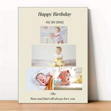 1 Tranh canvas in theo yêu cầu - Tải ảnh và văn bản của bạn lên để in, thích hợp làm quà cưới, quà thú cưng, quà kỷ niệm gia đình, quà sinh nhật và quà Valentine, tranh treo tường canvas, trang trí đám cưới, tạo không khí lãng mạn, hoàn hảo cho trang trí phòng. - Nhiều màu - Xem 2