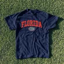 2025 Summer New Short Sleeve Pattern Top ,Vintage Florida State Gators Shirt White New White All Sizes, Shirt Hot   2025New Comfortable Retro Cotton T-Shirt-L91 - Màu xanh hải quân - Xem 7