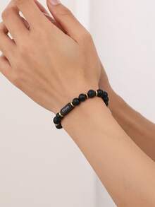 Customizable Beaded Name Bracelet - Minimalist And Avant-Garde Adjustable Jewelry, Perfect Surprise Gift For Valentine's Day/Christmas/Birthday/Anniversary. Blends Bohemian, Minimalism, Retro, And Urban Styles. - Multicolor - View 4