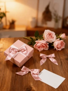 12/24/50Pcs Lavender Satin Bows 2 Inch, Self Adhesive Ribbon Bows For Gift Wrapping, Pre-Made Craft Bows For Baby Shower Birthday Wedding Holiday Party Decor, Home Decoration Supplies