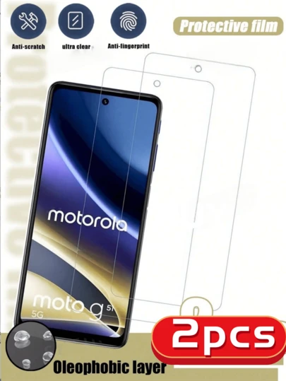 2pcs Tempered Glass Screen Protector, Scratch-Resistant, Waterproof, Shockproof, Compatible With Moto G Power (2021)/ Moto G Power/ Moto G Power 5G/ Moto G Power (2022)/ Moto G Power 5G (2023)/ Moto E40/ Moto G50 5G/ Moto G50 4G/ Moto G Series