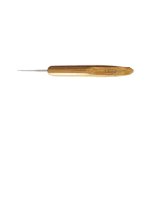 Bamboo Handle Crochet Hook, DIY Bamboo Crochet Hook, Carbonized Bamboo Handle Iron Head Crochet Hook, Handmade Knitting Needle Weaving Tool - Khaki - View 12