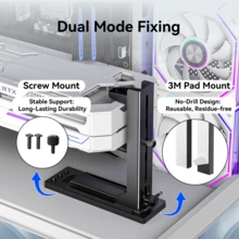 ABS Graphics Card Support Bracket, Prevent Graphics Card Deformation Support Bracket, Dual-Mode Graphics Card Support Bracket Stabilizes Graphics Card To Prevent Deformation - ABS Graphics Card Bracket, Black - View 3