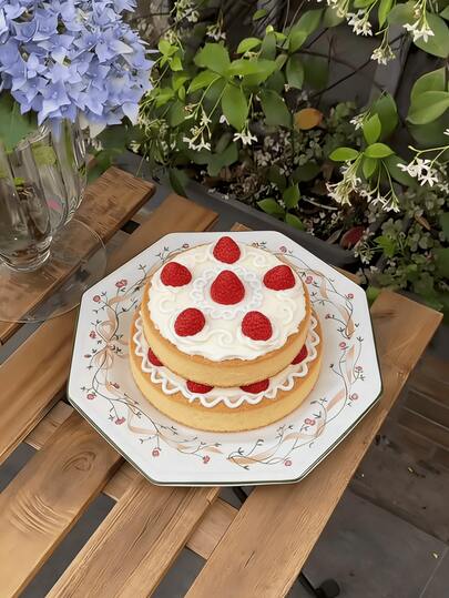 1pc Hand-Painted Green Rim Ribbon Bow Decor Coffee Cup & Saucer, Vintage Octagonal Pink Floral Cup & Saucer Set, Suitable For Home Breakfast, Tea Cup & Saucer, Elegant & Cute Cup & Saucer