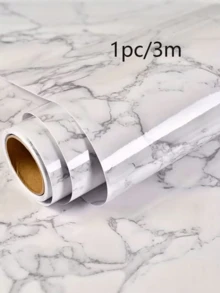 1 Roll Smooth Surface Marble Pattern Self-Adhesive Wallpaper - Waterproof, Heat Resistant, Oil Resistant, Suitable For Kitchen And Bathroom, Easy To Apply Furniture Renovation Sticker - Multicolor - View 15