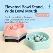 Slow Feeder Dog Bowl, Anti-Slip Puppy Bowl, Interactive Feeding Dish, Anti-Bloat Pet Food Bowl, Suitable For Puppies And Small Dogs