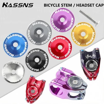 28.6mm Bicycle Headset Top Cap, Blued Finish, Suitable For Mountain Bike & Road Bike Handlebar Stem, Cycling Accessory