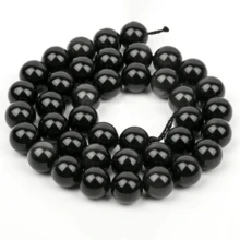 1 Strand 6mm/8mm/10mm/12mm Natural Black Obsidian Beads Gemstone Round Loose Beads Black Obsidian Beads Crystal Gemstone For Jewelry Making With Crystal Stretch Cord DIY Bracelet Necklace - Multicolor - View 6