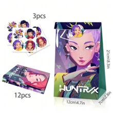 12 قطعة/مجموعة أكياس هدايا بموضوع Kimetsu No Yaiba، أكياس ورقية، أكياس فشار باللونين الوردي والأخضر، منتج جديد، رائع لهدايا أعياد الميلاد والحفلات