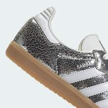 Adidas Samba OG Silver Metallic Cracked Leather Women's JR0035 - Xám - Xem 5