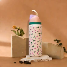 32 Oz Water Bottle Cup Boneyard Vacuum Water Bottle Drinkware Tumbler Stainless Steel Thermal Mug Original Cold Hot Cup OwalaFreeSip - 櫻花淺粉紅色 - 查看 3