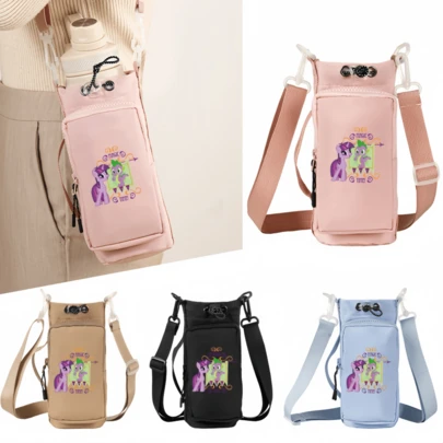  New MY LITTLE PONY One Shoulder Bag, Sports Water Bottle Bag, Portable Phone Shoulder Bag, Fitness Cycling Outdoor Water Bottle Holder, Compatible With Most Water Cups, Suitable For Hiking, Outdoor