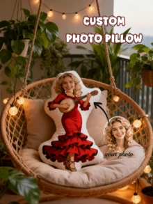 Customized 3D Photo Throw Pillow - Personalized Cute Cartoon Design Cushion - Perfect Gift For Friends, Girlfriends And Couples, Ideal For Sofa Or Bed Decor, Decorative Pillow, Personalized Animal Shaped Pillow, Birthday Gift, Multi-Color Mix - Strawberry Cake - View 10