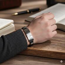 Men's Stainless Steel Bracelet, My Son's Inspiring Bracelet, My Son's Prayer Cross Bracelet, Religious Jewelry, Christmas Gift, Graduation Gift