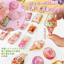 Adesivos de Comida Fofos com Glitter: Adesivos com Glitter Arco-Íris - Perfeitos para Decorar Laptop, Caderno, Garrafa de Água, Álbum de Fotos, etc. | Desenho Animado, Fofo e Divertido, Adesivos de Doces, Mini Adesivos Decorativos para Caderno, Artesanato Decorativo Divertido em 3D, Adesivos Pintados à Mão, Sem Necessidade de Recortar, Presente Perfeito para Casamentos e Dia das Mães - Decalques de água 4 - Ver 3