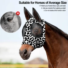 （M、L）豹纹马脸面罩，多种颜色可选，舒适带耳罩，防紫外线和防晒，柔软轻便，透气，防蚊蝇