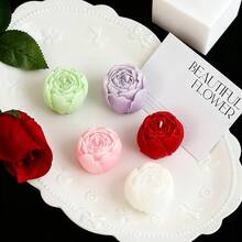 1 Box/4pcs, Candles, Rose Shaped Aromatherapy Candles, Valentine's Day Decoration Candles, Creative Photo Props, Home Decoration Ornaments, Wedding Decoration Candles, Birthday Gifts - Multicolor - View 5