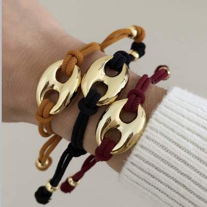 2026 Summer Adjustable Pig Nose Polyester Bracelet, Fashion Wristband For Women, Suitable For Daily, Casual, Beach, Valentine's Day, Birthday Party Gift