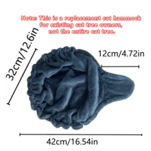 多层猫树塔带吊床，节省空间的猫咪收纳袋，坚固的猫咪站立和攀爬架，现代简约室内猫家具，适合小空间、公寓、宿舍 - 多层平台，猫抓柱（注意：这是现有猫树用户的替换吊床，并非完整的猫树套装）