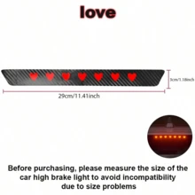 1pc Car High-Mounted Brake Light Decorative Sticker, Carbon Fiber Tail Light Sticker, Rear Taillight Modification Cartoon Cute Devil Eye Projection Sticker, Translucent Film - A - View 12