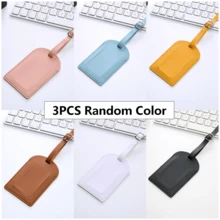 VINCAN 3件套可调节PU皮革行李牌，可书写，适用于背包、行李箱，母亲节礼物，旅行必备，大容量，邮轮必备