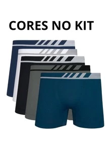 Set Of 3 Seamless Plus Size Boxer Briefs By Sear Surf, Unparalleled Quality, Size G3 (Brazilian Size). - Multicolor - View 9