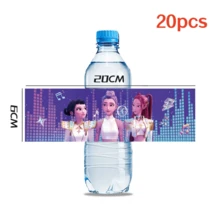Mattel 20张K-Pop贴纸，适用于水瓶。歌手生日装饰、派对礼品，防水保护。