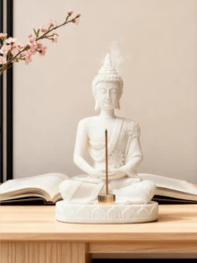 1尊佛像，佛像摆件，用于冥想装饰，佛像禅意装饰，佛像和佛像摆件，家居装饰，金色 - 彩色 - 查看 7