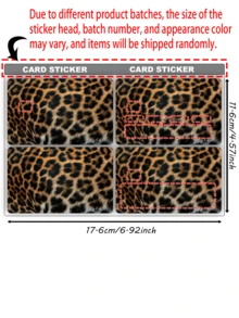 1pc Faux Leopard Print Credit Card Sticker, High-End Quality DIY Sticker, Favored By Social Media Beauty Bloggers, Leopard Print Lovers Must-Have, Decoration For Transit Card, Campus Card, Credit Card - Multicolor - View 13