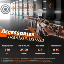 M416/M4A1 电动水弹枪 - 自动户外玩具，适合团队活动 - 生日、复活节、万圣节和感恩节的完美礼物（不含子弹） - 彩色 - 查看 5