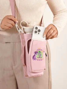 New MY LITTLE PONY One Shoulder Bag, Sports Water Bottle Bag, Portable Phone Shoulder Bag, Fitness Cycling Outdoor Water Bottle Holder, Compatible With Most Water Cups, Suitable For Hiking, Outdoor