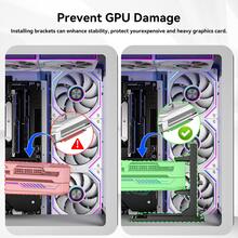 ABS Graphics Card Support Bracket, Prevent Graphics Card Deformation Support Bracket, Dual-Mode Graphics Card Support Bracket Stabilizes Graphics Card To Prevent Deformation - ABS Graphics Card Bracket, Black - View 5