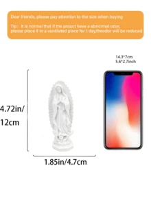 Our Lady Of Lourdes Resin Statue, Virgin Mary Model, Catholic Virgin Mary Statue, Mexican Virgin Statue, Saint, Home Prayer Decor, Craft Collection, Gift, Birthday, Graduation - Multicolor - View 8