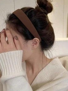 4pcs 38cm/14.96in Circumference Women's Vintage Elegant Solid Color Headbands, Fashion Versatile Hair Accessories Suitable For Daily Wear, Washing Face, Makeup, Outfit Matching ,Head Piece - 彩色 - 查看 9