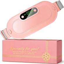 2026 Upgraded Menstrual Heating Pad Smart Uterus Warmer Belt, Relief Waist Cramps Vibrating Abdomina Wassager Uterus Warmer Waist Massager, Winter & Women Girlfriend Wife Gift - 粉色 - 查看 1