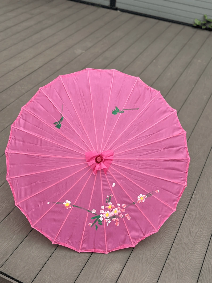 Paraguas de papel para bodas (1/2/5/10 piezas) - Mangos de madera, paraguas de papel pintados a mano, sombrillas blancas, paraguas de papel al óleo redondos chinos retro, perfectos para bodas, novias, bodas vintage, sombrillas al aire libre, sombrillas Hanfu, accesorios, fotografía y decoraciones de boda.