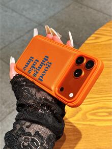 1个新款畅销橙色鼓包标语图案手机壳，兼容 17 Pro Max/17/17 Pro/16 Pro Max/16/16 Pro/15 Pro Max/15 Pro/15/14 Pro Max/14 Pro/14/13 Pro/12 Pro/12/11，防摔，适合作为生日礼物、送给女朋友/男朋友或自用 - 彩色 - 查看 5