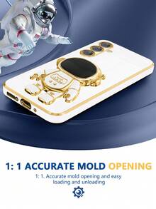 Universal Astronaut Phone Holder Case Compatible With Apple 11/12/13/14/15 Pro Max, Galaxy S22/S23/S24+ A04/A05/A14/A15/A24/A25/A34/A54, OPPO Reno, Realme, VIVO, Redmi 13C+, - White - View 5