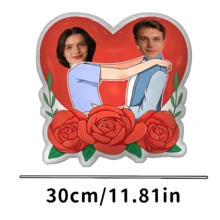 1 chiếc gối in ảnh 3D theo yêu cầu, có thể giặt tay, đa năng, in kỹ thuật số nhiều kích cỡ - Thích hợp làm quà tặng Giáng sinh và Halloween, gối ảnh cá nhân hóa, thiết kế khuôn mặt độc đáo cho sinh nhật, ngày lễ, kỷ niệm, trang trí nhà cửa, phòng khách, phòng ngủ, ngày Valentine, trang trí đám cưới, Halloween, Giáng sinh, Lễ Tạ ơn. - Hoa hình trái tim - Xem 4