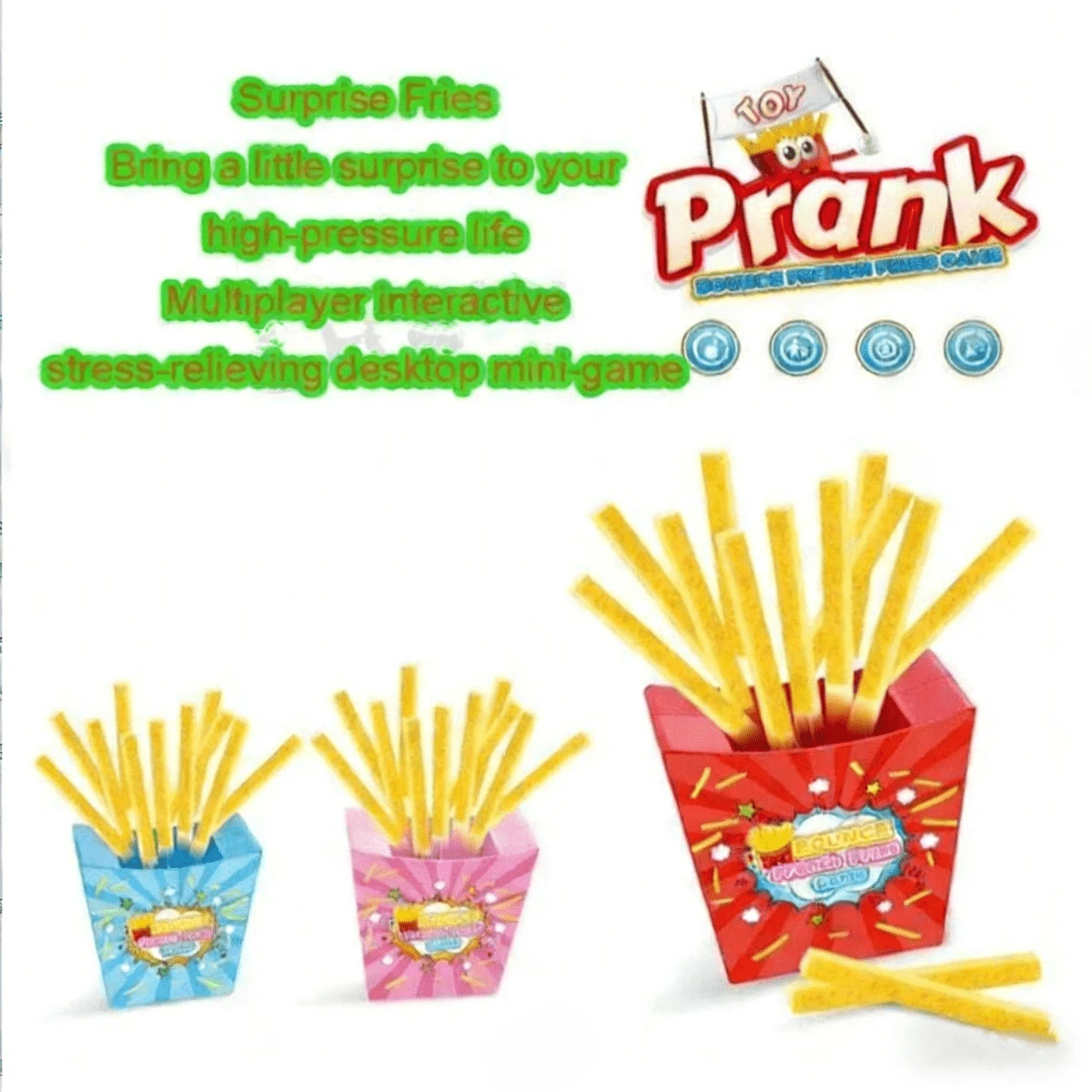 Teenage Surprise Prank Potato Chip Toy, Fun Party Board Game, Jumping Potato Chip Desk Game, Interactive Party Festival Stress Relief Toy, Office Desk Stress Relief Collectible - Multicolor - View 1