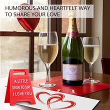 1个迷你标牌 情人节装饰 周年纪念礼物 - 浪漫的“我爱你”符号 - 送给男朋友的趣味礼物 - 送给女朋友、妻子、未婚妻的可爱生日、圣诞节、结婚礼物 - 紅色 - 查看 5