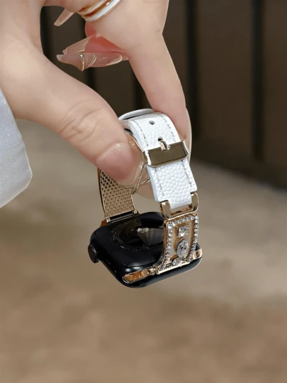 New Diamond Bracelet Strap, Suitable For 38/40/41/42/44/45/46/49mm Dials, Compatible With Apple Watch Ultra/Se11/10/9/8/7/6/5/4/3/2/1 Series Straps