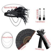 Bộ 5 phụ kiện đội đầu phong cách thập niên 1920, băng đô tua rua cổ điển thanh lịch dành cho tiệc Gatsby, dạ hội hóa trang, tiệc cocktail, trình diễn thời trang, tiệc cưới, Halloween, phụ kiện trang phục tiệc Giáng sinh. - A - Xem 10